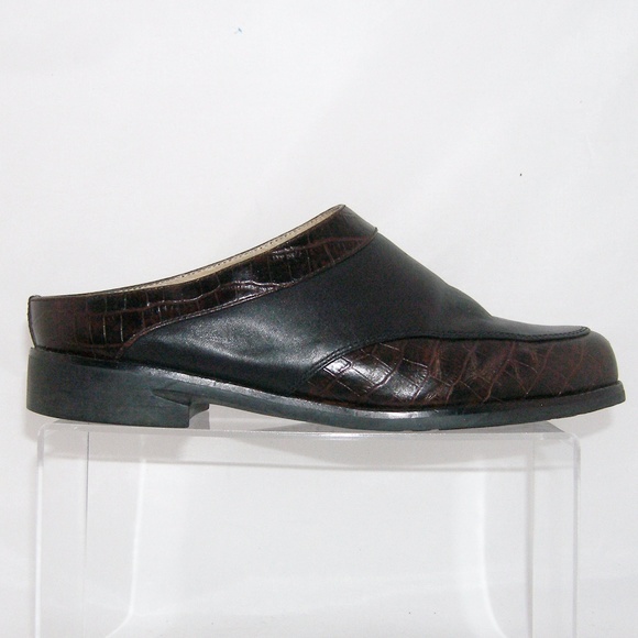 Ariat leather reptile print clog black brown 7.5B - Picture 3 of 11